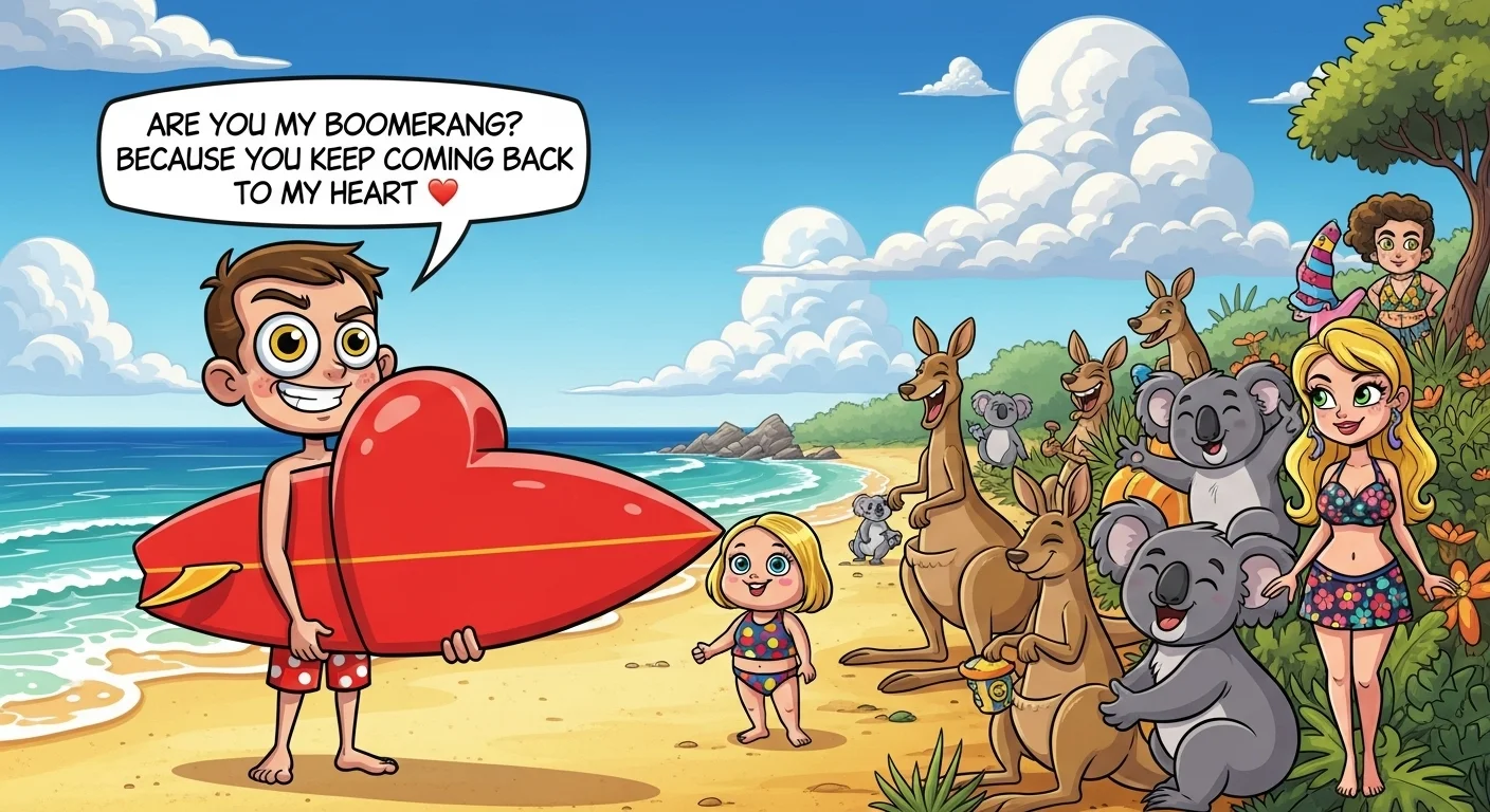 australian kiss pick up lines