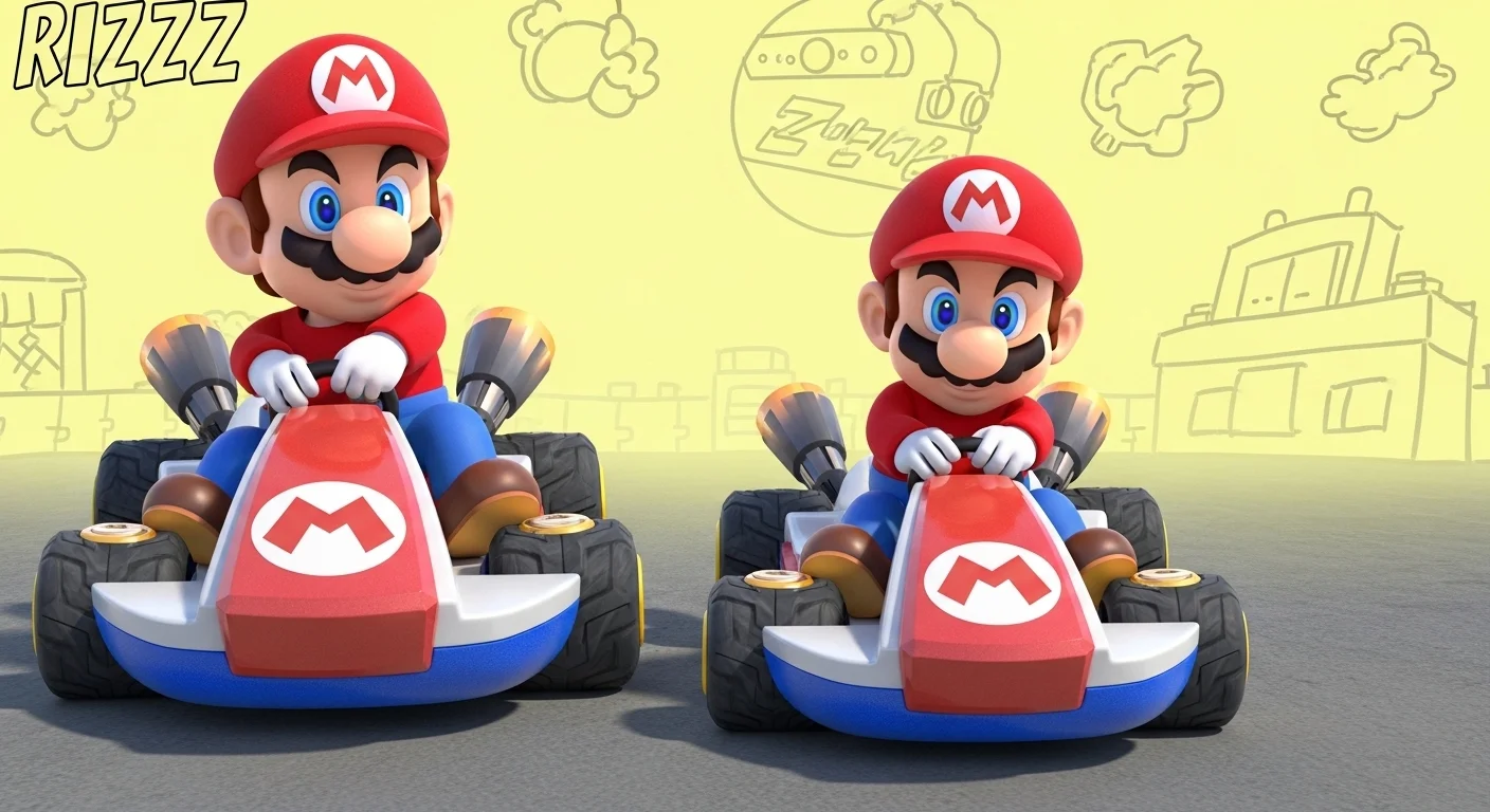 mario kart rizz lines