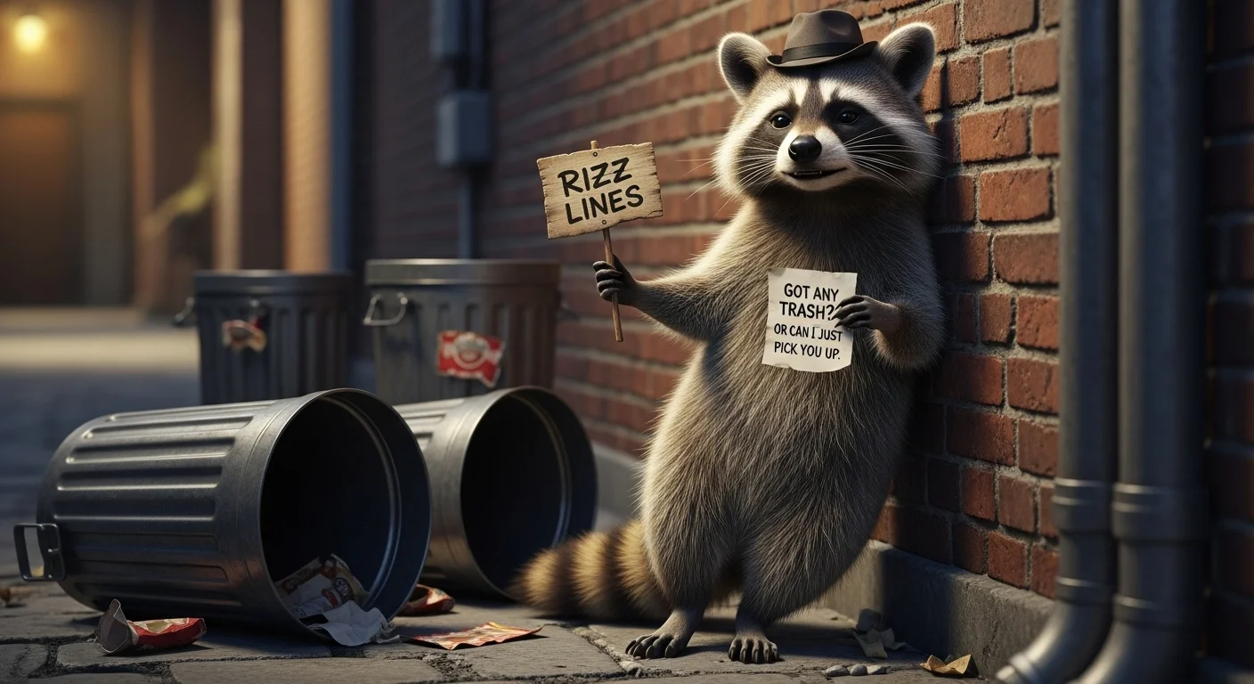 raccoon rizz lines